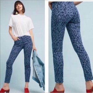 Anthropology Pilcro animal print mid rise jeans 28